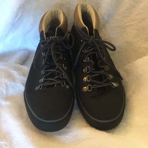 Men’s SPERRY Top-Sider Ankle Boots Black Lace-Up Sz 7.5M STS14485 - Picture 2 of 5